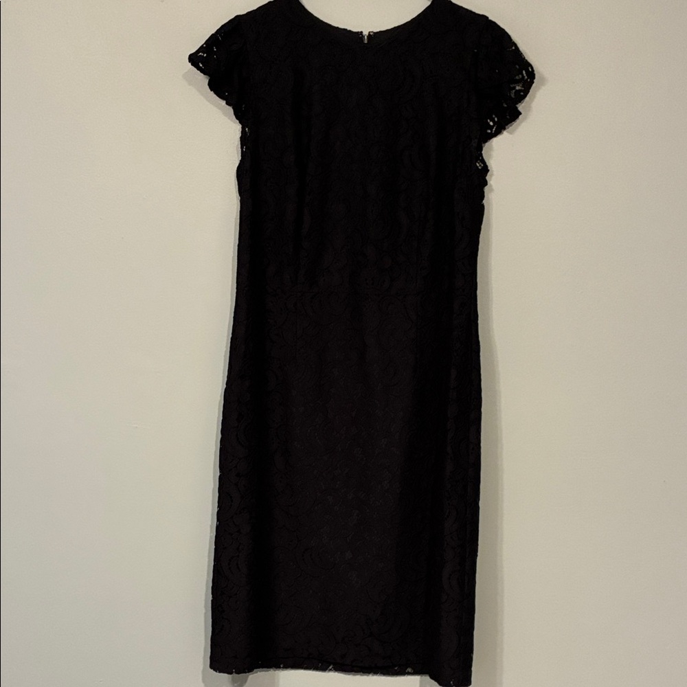 Ann Taylor Factory Elegant Black Midi Dress